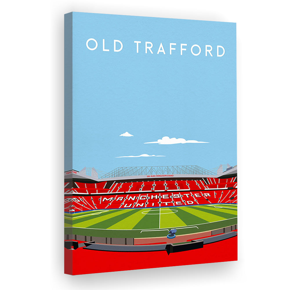 Old Trafford Stadium Print, Football Wall Art, Fan Gifts, Sport Art Print, Canvas Prints Wall Art, Man Cave Decor