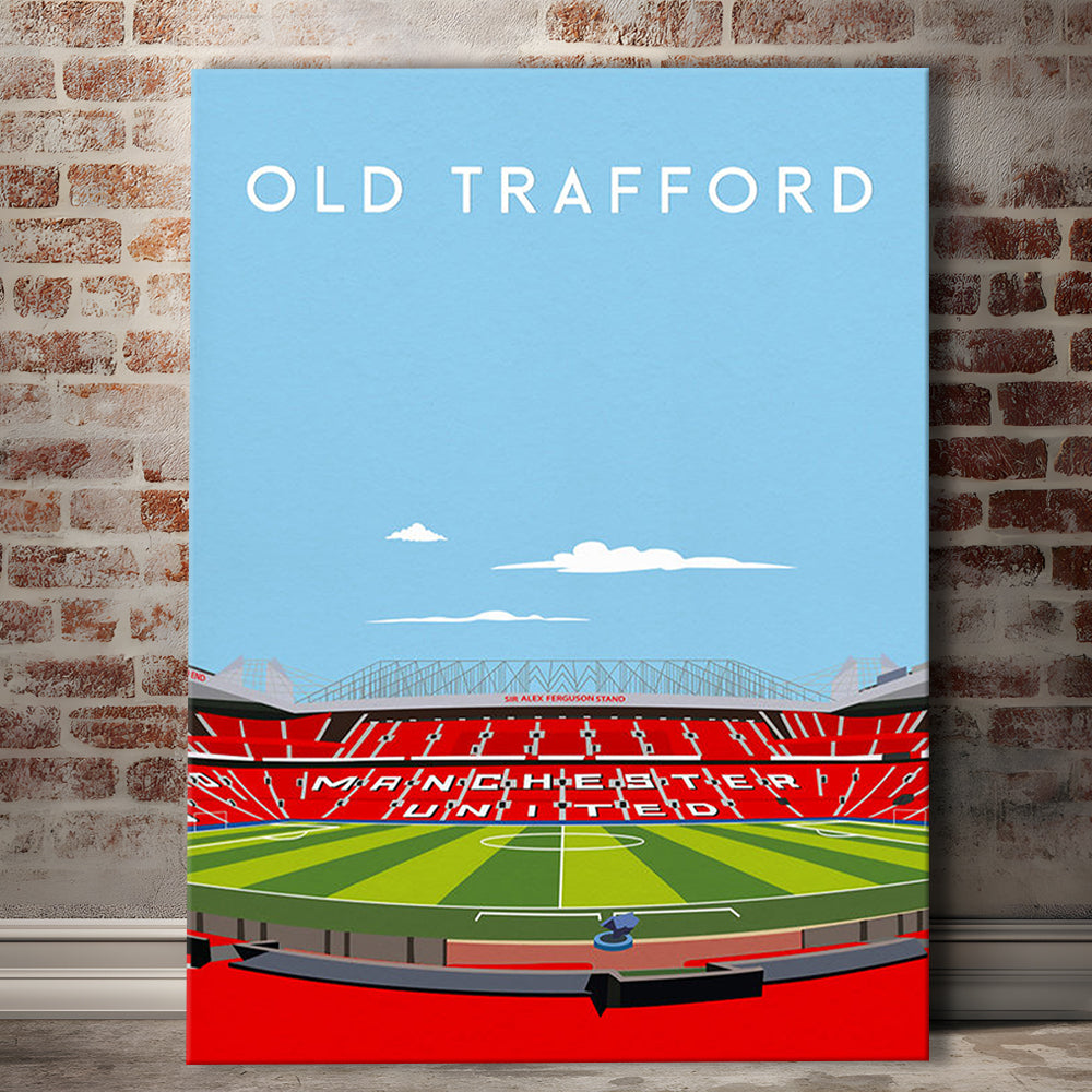 Old Trafford Stadium Print, Football Wall Art, Fan Gifts, Sport Art Print, Canvas Prints Wall Art, Man Cave Decor