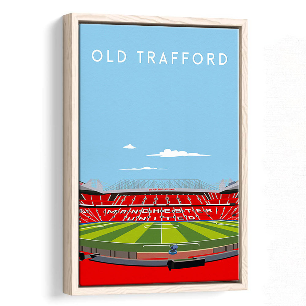 Old Trafford Stadium Print, Football Wall Art, Fan Gifts, Sport Art Print, Framed Canvas Prints Wall Art