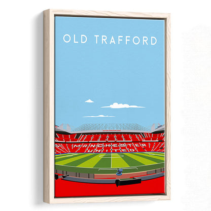 Old Trafford Stadium Print, Football Wall Art, Fan Gifts, Sport Art Print, Framed Canvas Prints Wall Art