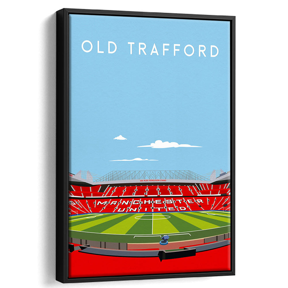 Old Trafford Stadium Print, Football Wall Art, Fan Gifts, Sport Art Print, Framed Canvas Prints Wall Art