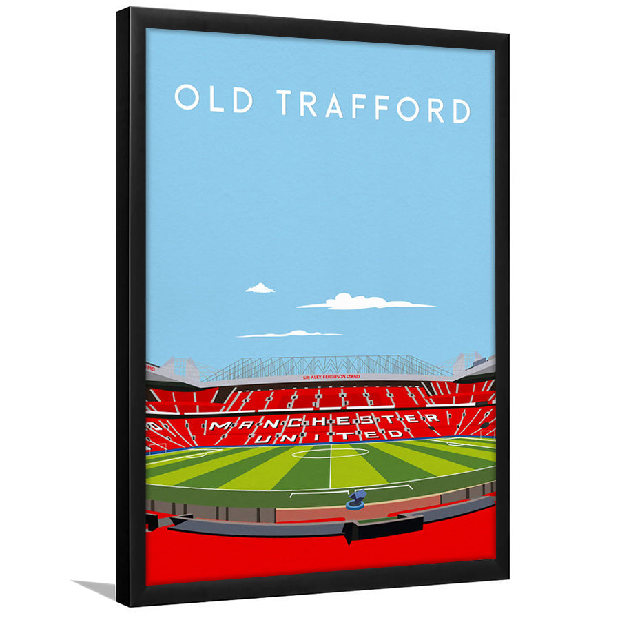Old Trafford Stadium Print, Football Wall Art, Fan Gifts, Sport Art Print, Framed Art Prints Wall Decor