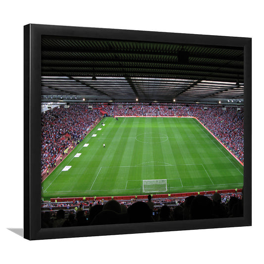 Old Trafford Soccer Field, Stadium Canvas, Sport Art, Gift for him, Framed Art Print Wall Decor, Picture Framed