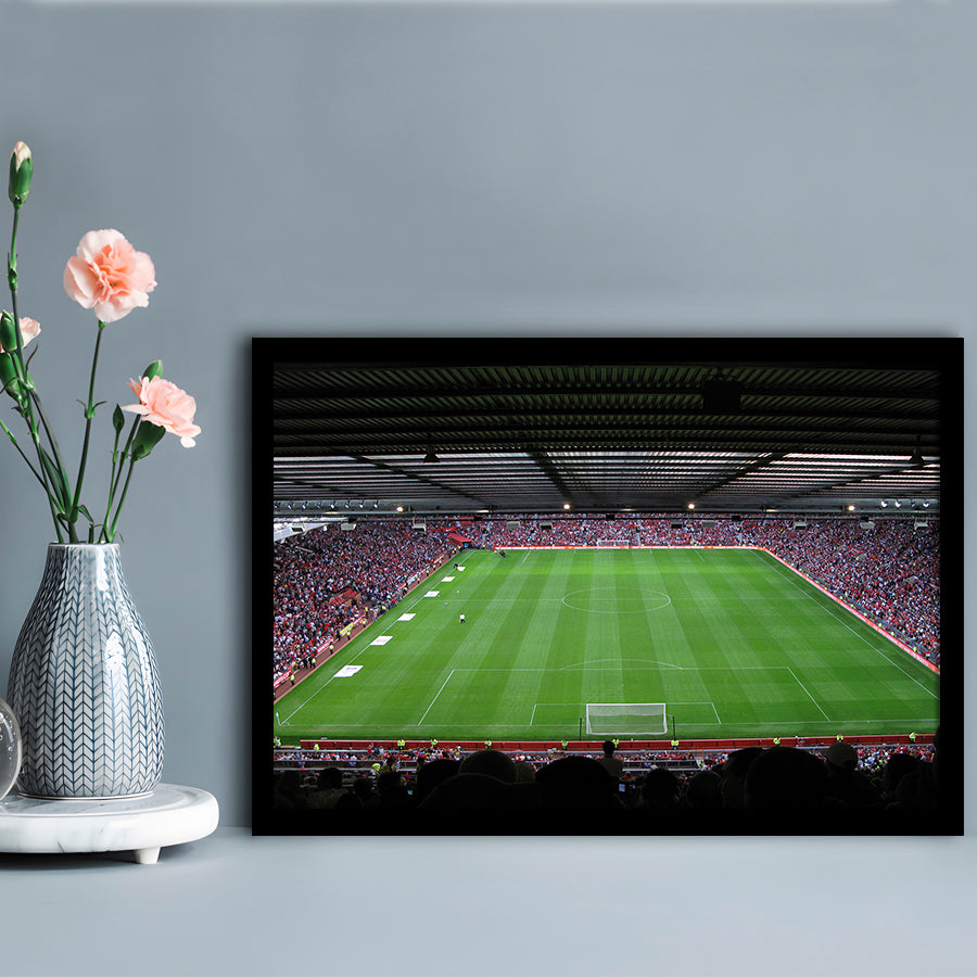 Old Trafford Soccer Field, Stadium Canvas, Sport Art, Gift for him, Framed Art Print Wall Decor, Picture Framed