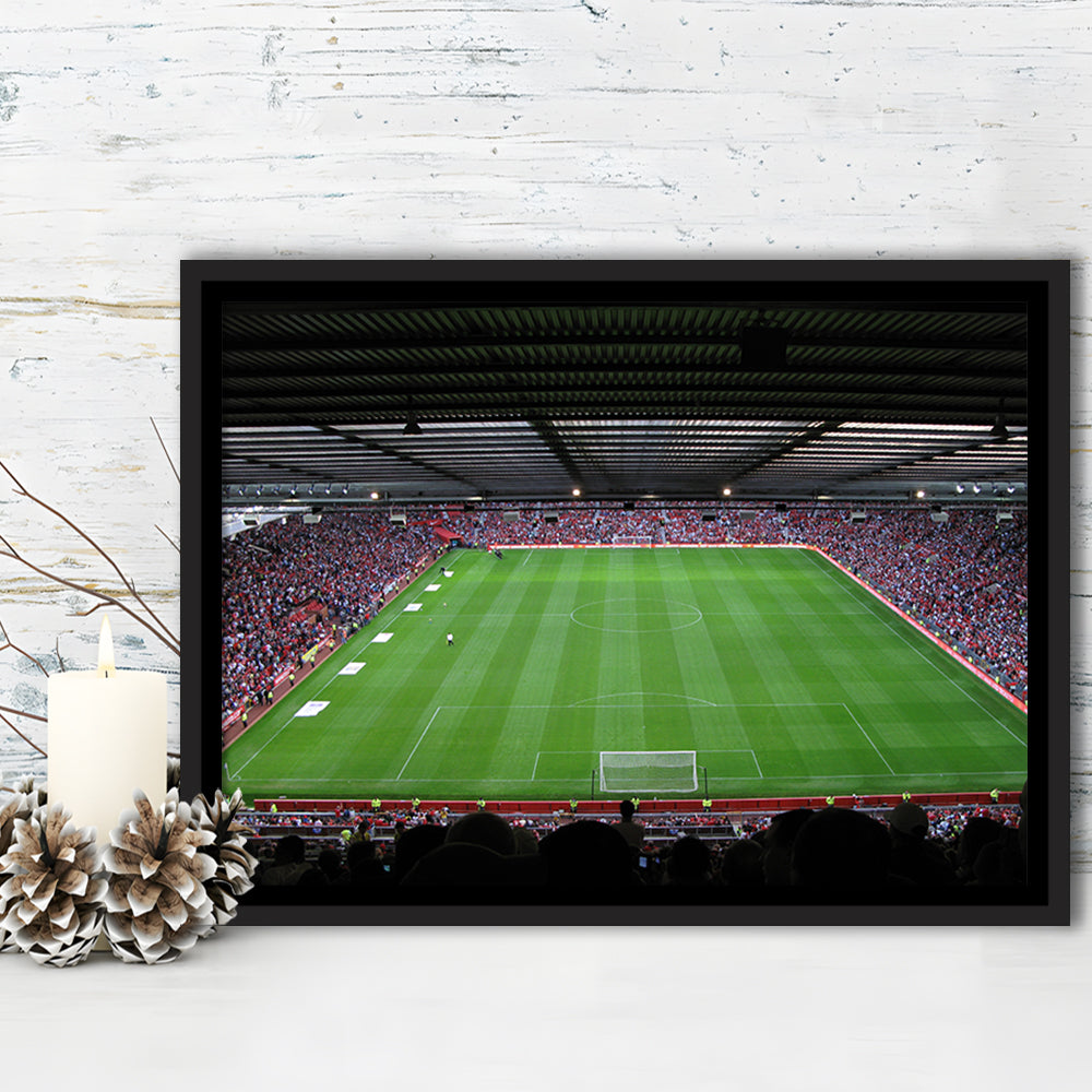 Old Trafford Soccer Field, Stadium Canvas, Sport Art, Framed Canvas Print Wall Art, Floating Frame