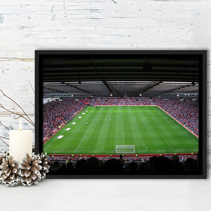 Old Trafford Soccer Field, Stadium Canvas, Sport Art, Framed Canvas Print Wall Art, Floating Frame