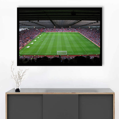 Old Trafford Soccer Field, Stadium Canvas, Sport Art, Gift for him, Framed Art Print Wall Decor, Picture Framed