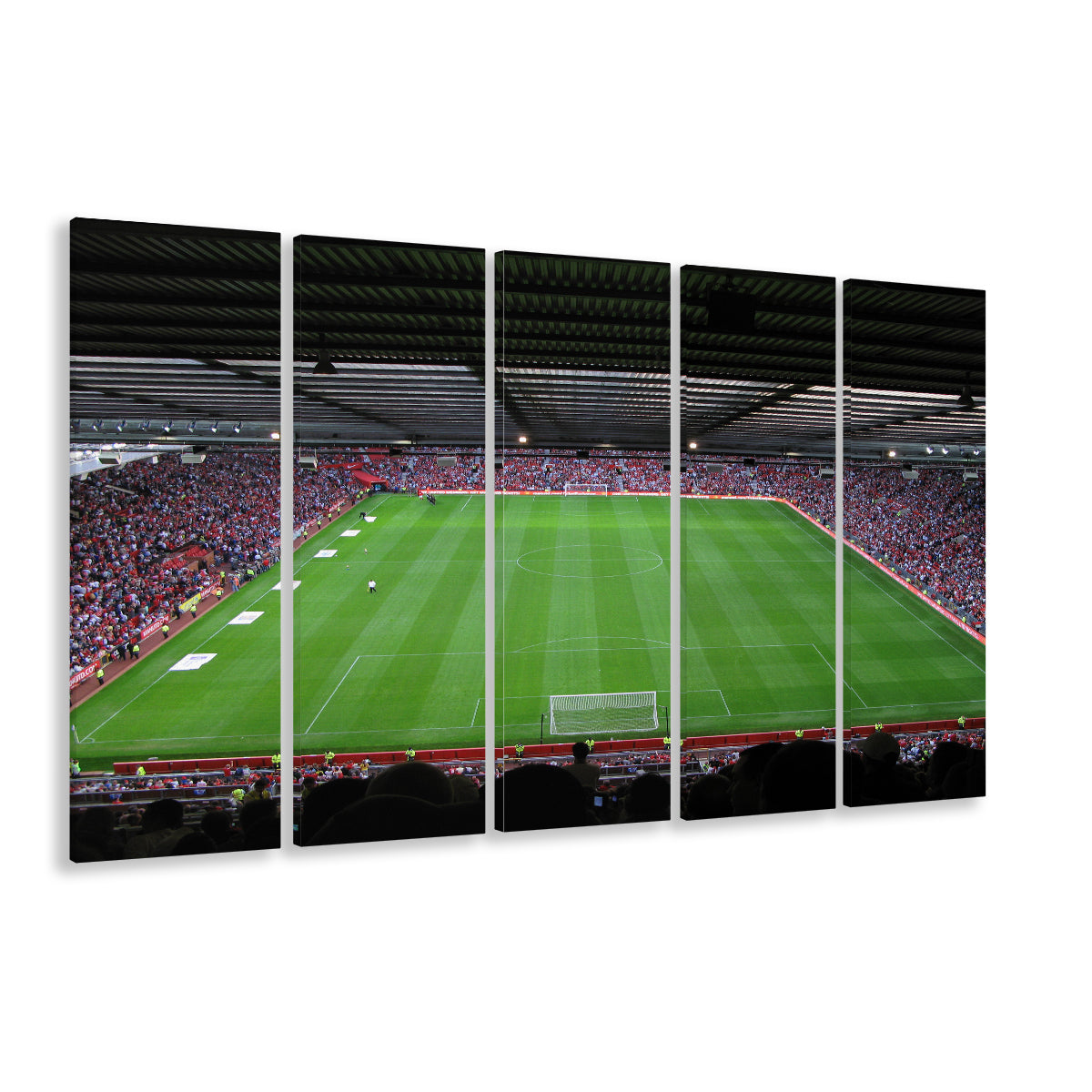 Old Trafford Soccer Field, Stadium Canvas, Sport Art, 5 Panel B, Extra Large Canvas, Canvas Print Wall Art