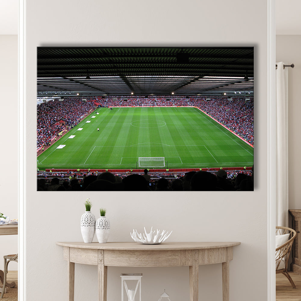 Old Trafford Soccer Field, Stadium Canvas, Sport Art, Gift for him, Man Cave Decor, Art Print, Canvas Print Wall Art