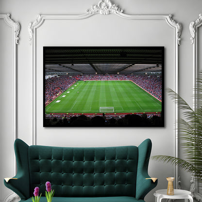 Old Trafford Soccer Field, Stadium Canvas, Sport Art, Gift for him, Framed Art Print Wall Decor, Picture Framed