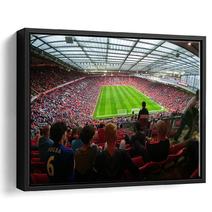 Old Trafford Stadium Angle View, Stadium Canvas, Sport Art, Framed Canvas Print Wall Art, Floating Frame