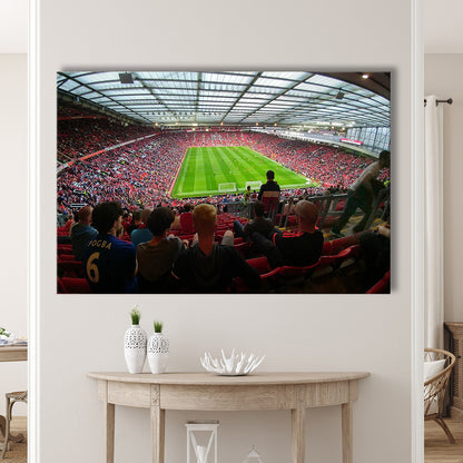 Old Trafford Stadium Angle View, Stadium Canvas, Sport Art, Gift for him, Man Cave Decor, Art Print, Canvas Print Wall Art