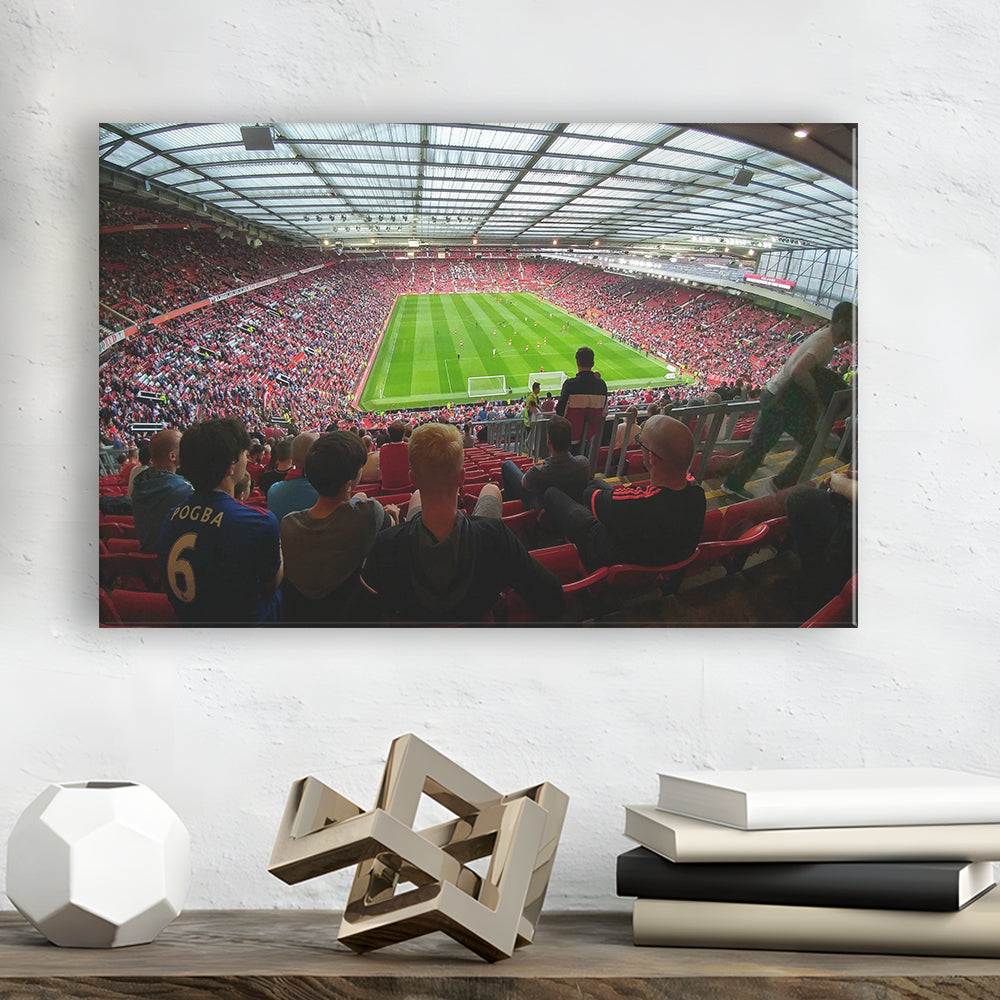 Old Trafford Stadium Angle View, Stadium Canvas, Sport Art, Gift for him, Man Cave Decor, Art Print, Canvas Print Wall Art