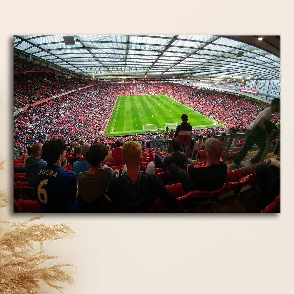 Old Trafford Stadium Angle View, Stadium Canvas, Sport Art, Gift for him, Man Cave Decor, Art Print, Canvas Print Wall Art