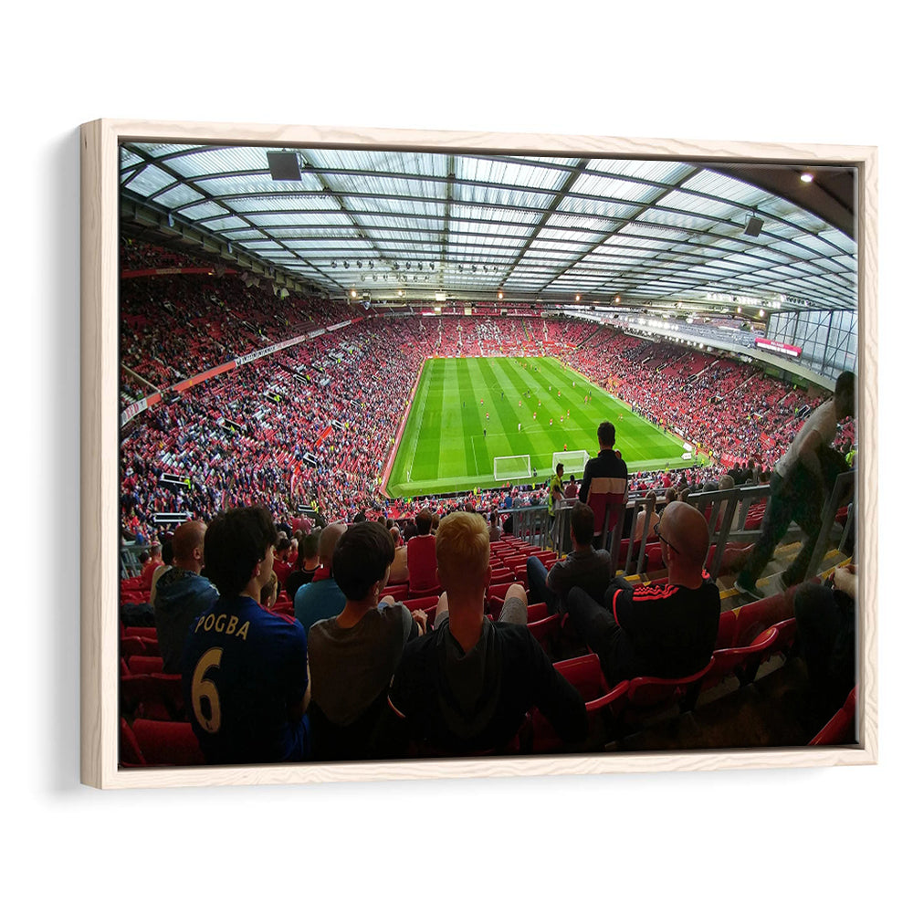 Old Trafford Stadium Angle View, Stadium Canvas, Sport Art, Framed Canvas Print Wall Art, Floating Frame