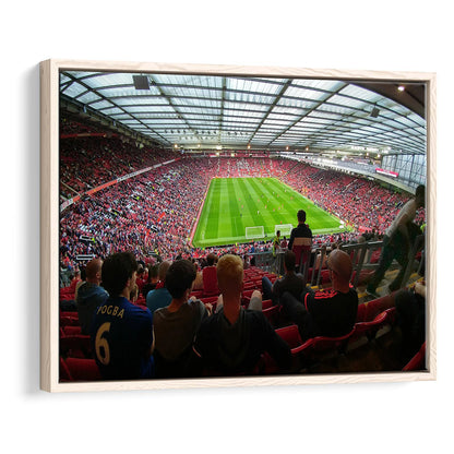 Old Trafford Stadium Angle View, Stadium Canvas, Sport Art, Framed Canvas Print Wall Art, Floating Frame