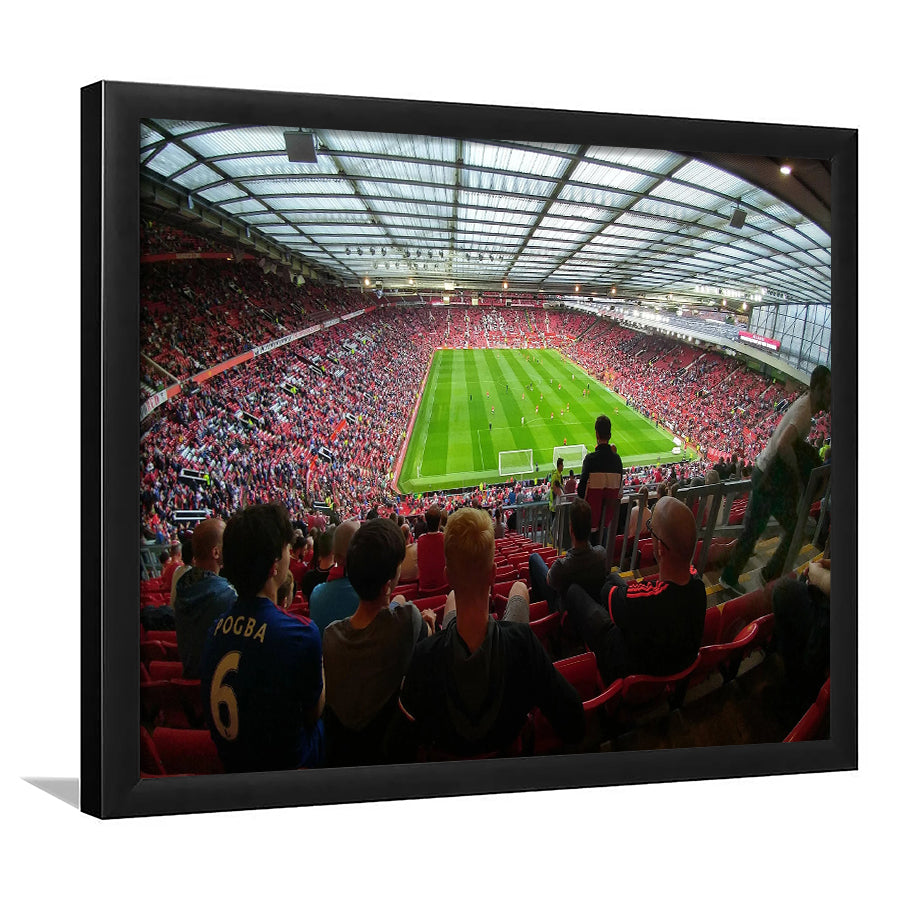 Old Trafford Stadium Angle View, Stadium Canvas, Sport Art, Gift for him, Framed Art Print Wall Decor, Picture Framed