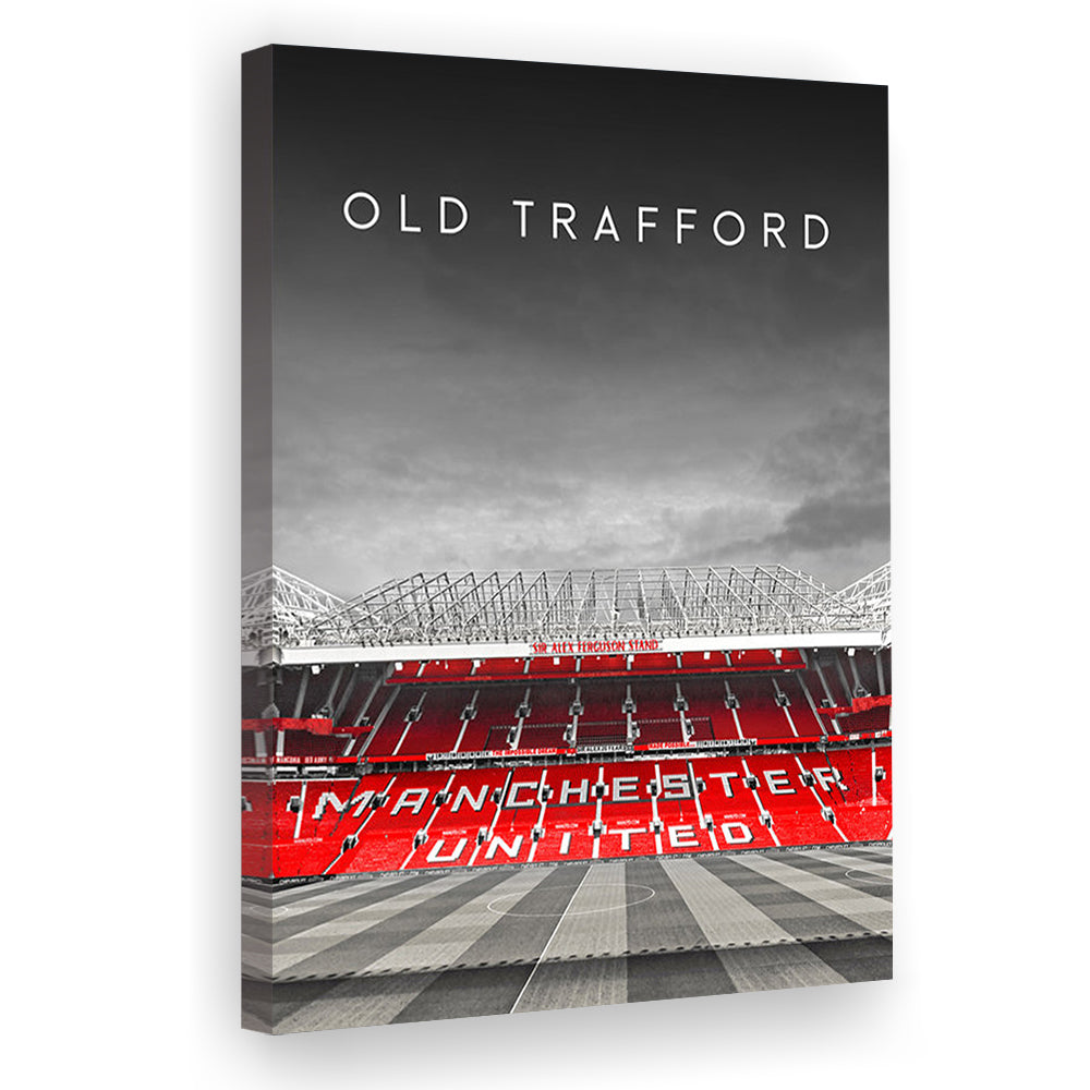 Old Trafford Football Stadium Wall Art Print, Man Utd Stadium, Soccer Fans, Canvas Prints Wall Art, Man Cave Decor