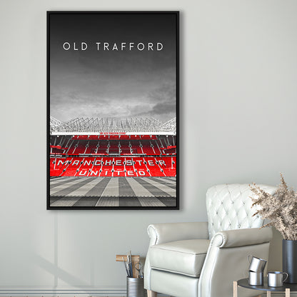 Old Trafford Football Stadium Wall Art Print, Man Utd Stadium, Soccer Fans, Framed Canvas Prints Wall Art