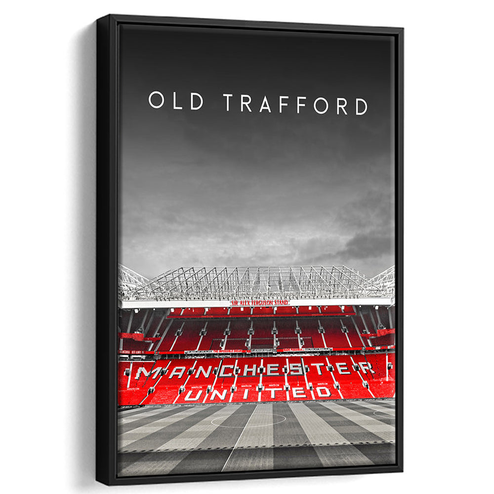 Old Trafford Football Stadium Wall Art Print, Man Utd Stadium, Soccer Fans, Framed Canvas Prints Wall Art