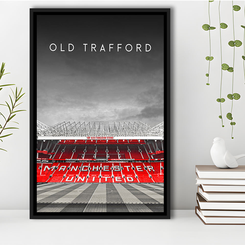 Old Trafford Football Stadium Wall Art Print, Man Utd Stadium, Soccer Fans, Framed Canvas Prints Wall Art