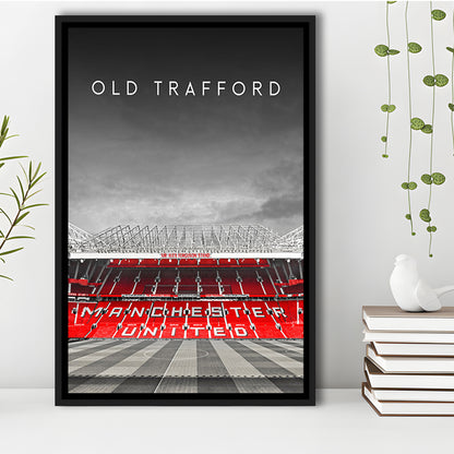 Old Trafford Football Stadium Wall Art Print, Man Utd Stadium, Soccer Fans, Framed Canvas Prints Wall Art
