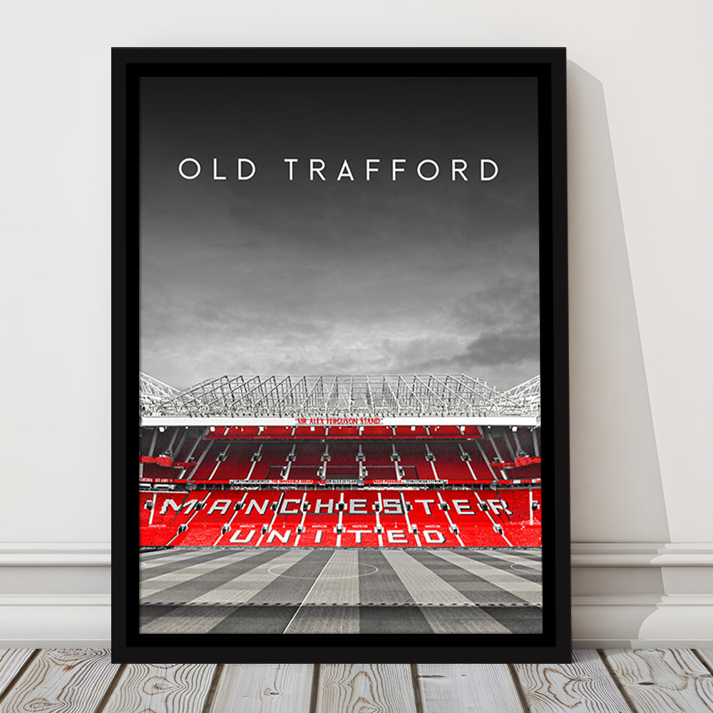 Old Trafford Football Stadium Wall Art Print, Man Utd Stadium, Soccer Fans, Framed Canvas Prints Wall Art
