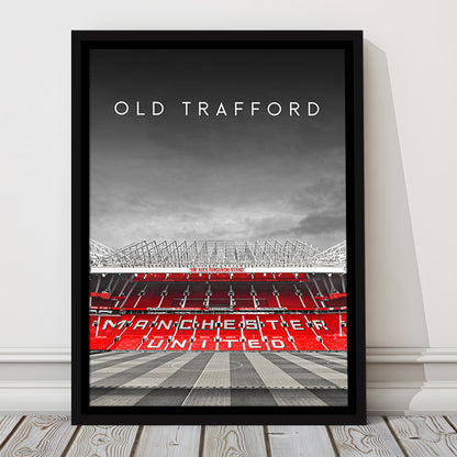 Old Trafford Football Stadium Wall Art Print, Man Utd Stadium, Soccer Fans, Framed Canvas Prints Wall Art