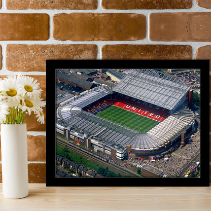 Old Trafford in Stretford, Stadium Canvas, Sport Art, Gift for him, Framed Art Print Wall Decor, Picture Framed