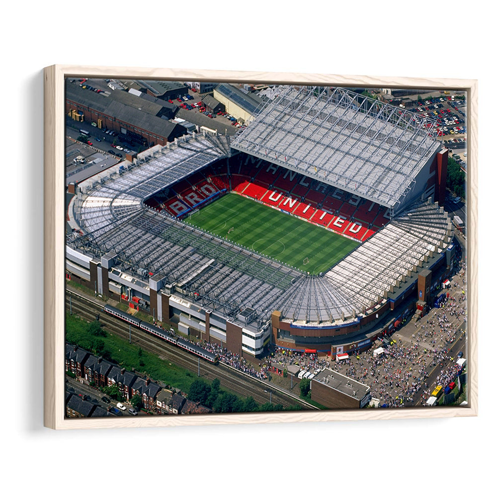 Old Trafford in Stretford, Stadium Canvas, Sport Art, Framed Canvas Print Wall Art, Floating Frame