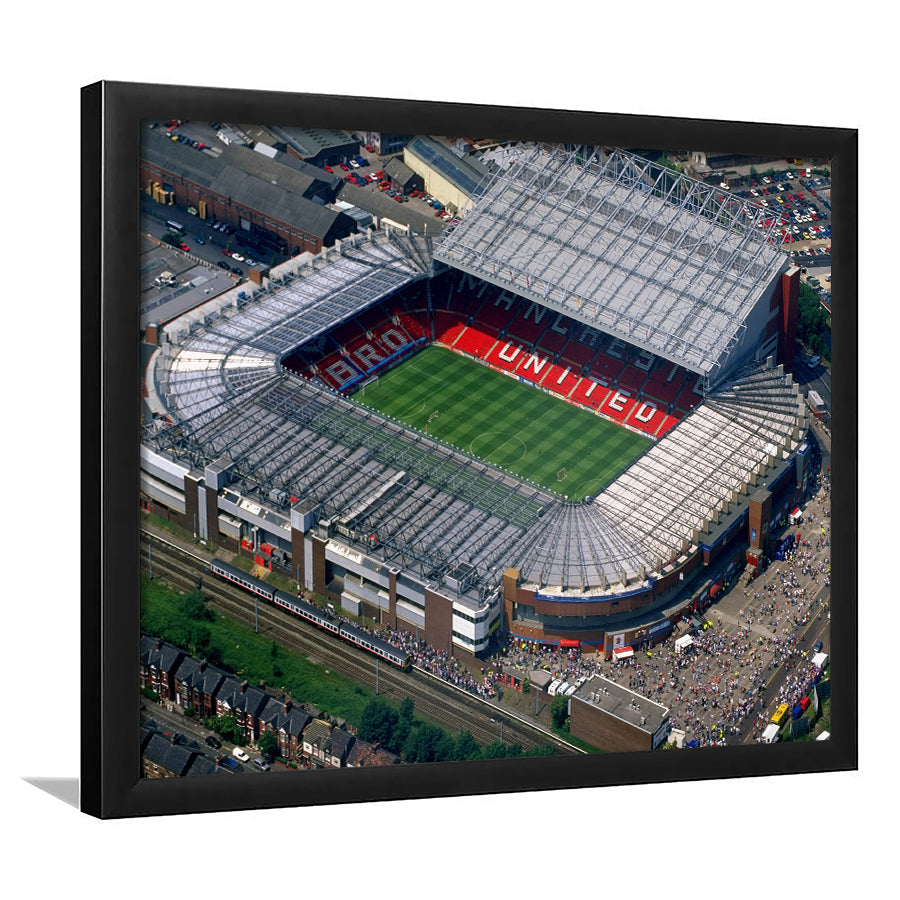 Old Trafford in Stretford, Stadium Canvas, Sport Art, Gift for him, Framed Art Print Wall Decor, Picture Framed