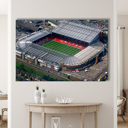 Old Trafford in Stretford, Stadium Canvas, Sport Art, Gift for him, Man Cave Decor, Art Print, Canvas Print Wall Art