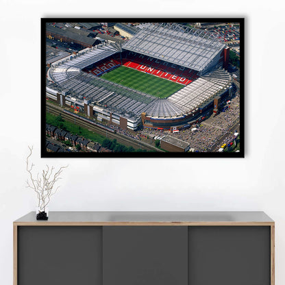 Old Trafford in Stretford, Stadium Canvas, Sport Art, Gift for him, Framed Art Print Wall Decor, Picture Framed