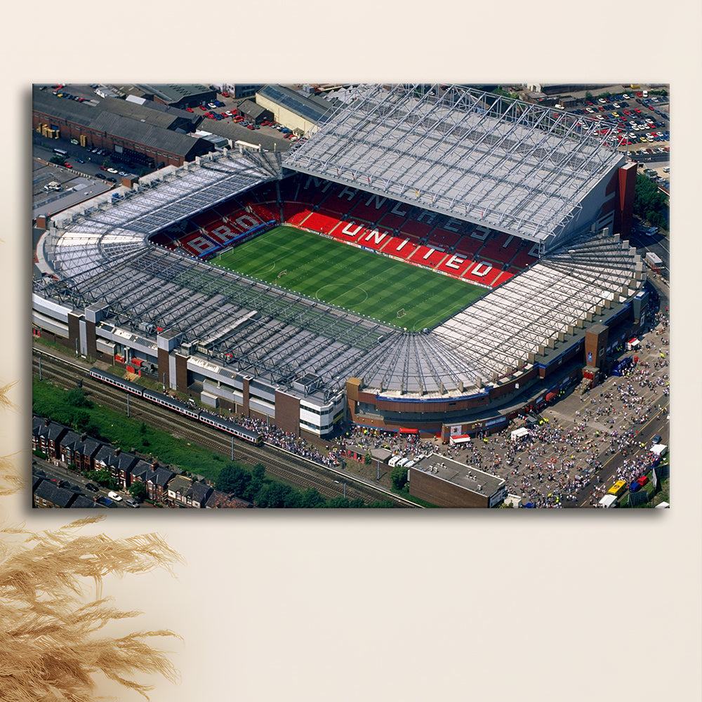 Old Trafford in Stretford, Stadium Canvas, Sport Art, Gift for him, Man Cave Decor, Art Print, Canvas Print Wall Art