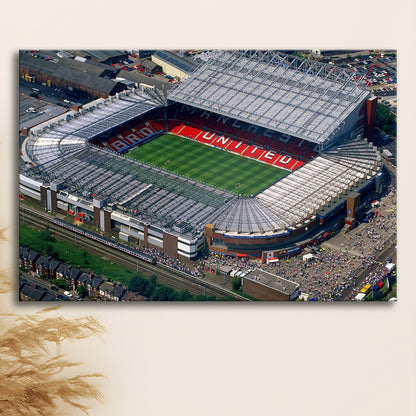 Old Trafford in Stretford, Stadium Canvas, Sport Art, Gift for him, Man Cave Decor, Art Print, Canvas Print Wall Art