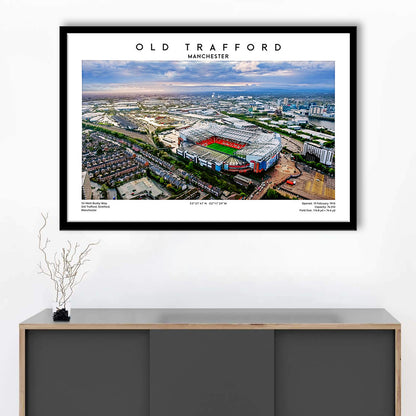 Old Trafford Print, Football Stadium Print, Man Utd Wall Art For Fans, Framed Art Print Wall Decor