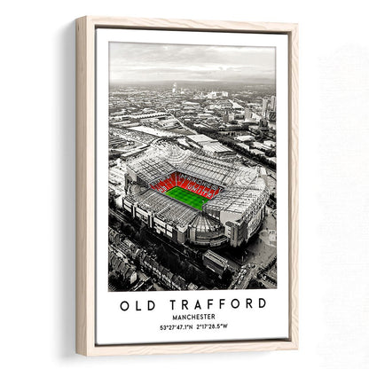 Old Trafford Stadium Print, Man Utd Football Stadium, Soccer Wall Art, Framed Canvas Prints Wall Art