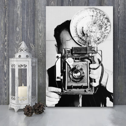 Old Vintage Camera Retro Black and White Art Photography Prints, Canvas Print Wall Art