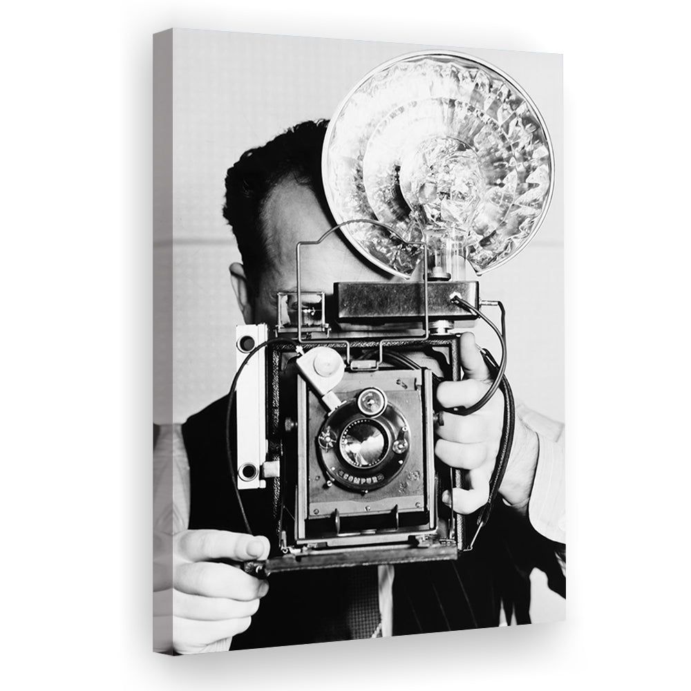 Old Vintage Camera Retro Black and White Art Photography Prints, Canvas Print Wall Art