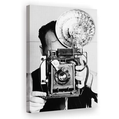 Old Vintage Camera Retro Black and White Art Photography Prints, Canvas Print Wall Art
