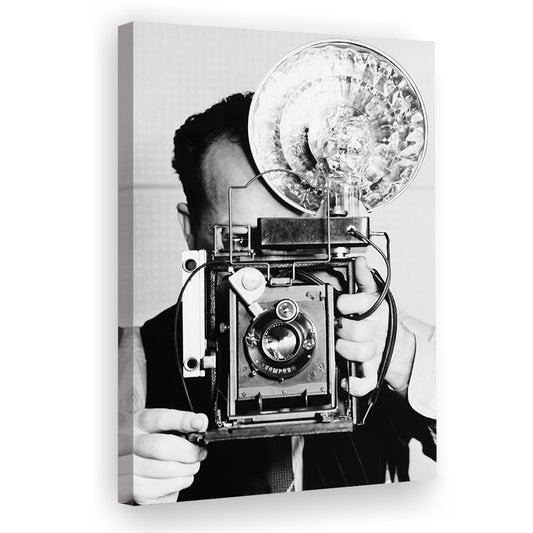 Old Vintage Camera Retro Black and White Art Photography Prints, Canvas Print Wall Art