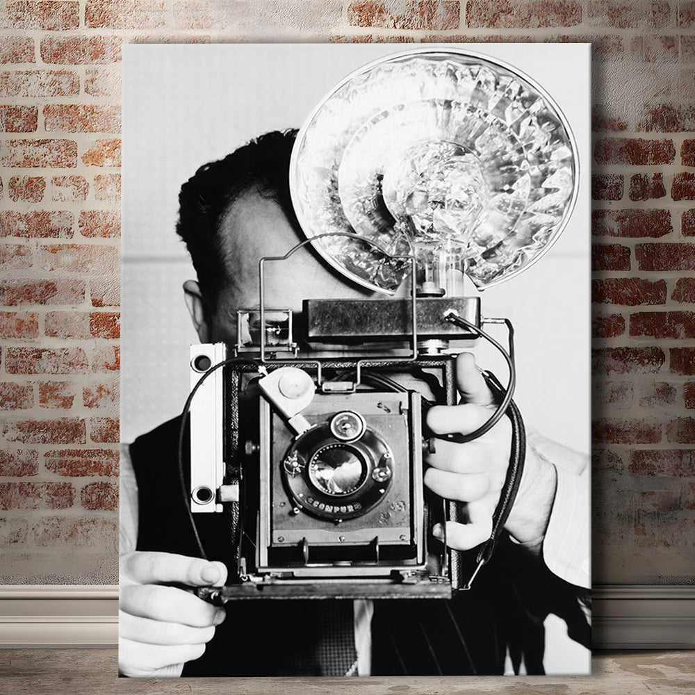 Old Vintage Camera Retro Black and White Art Photography Prints, Canvas Print Wall Art