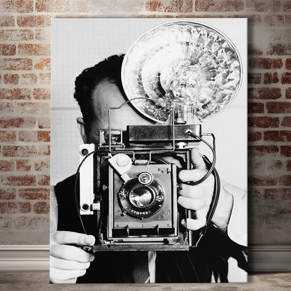 Old Vintage Camera Retro Black and White Art Photography Prints, Canvas Print Wall Art