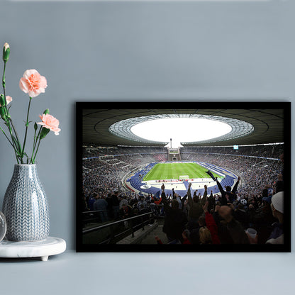 Olympia Stadion Berlin, Stadium Canvas, Sport Art, Gift for him, Framed Art Print Wall Decor, Picture Framed