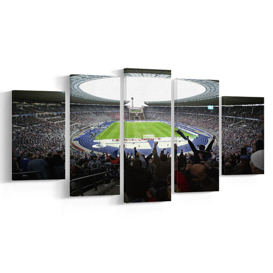 Olympia Stadion Berlin, Stadium Canvas, Sport Art, Gift for him, 5 Panel, Large Canvas, Canvas Print Wall Art