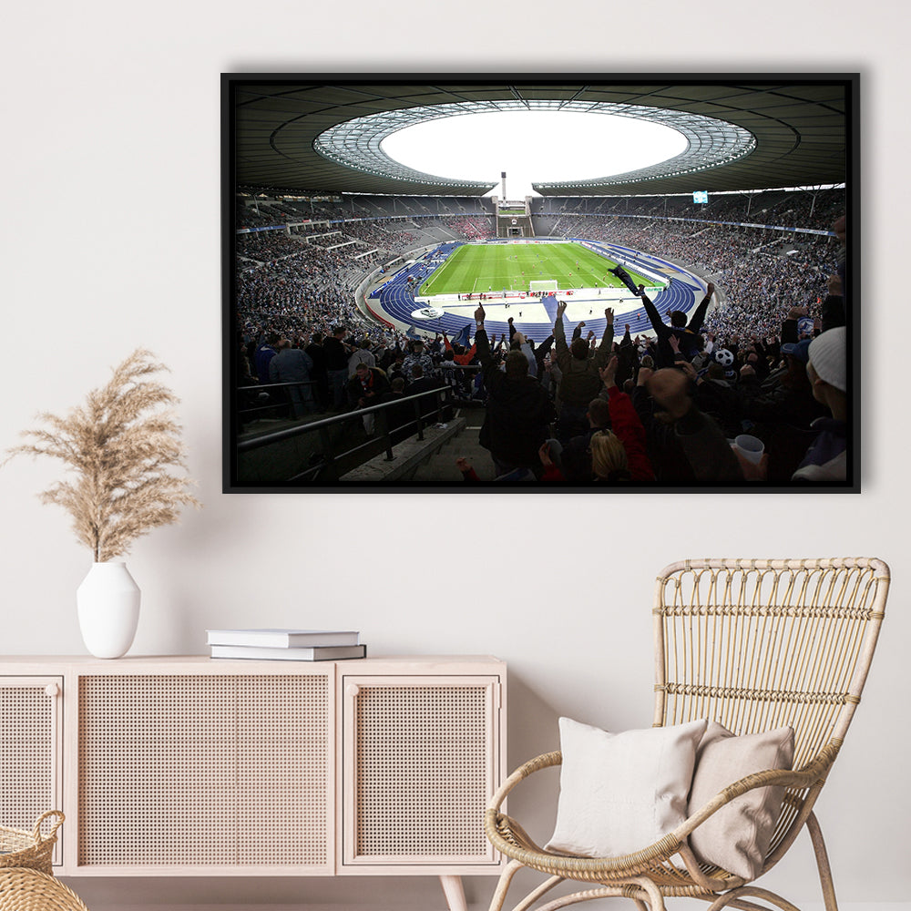 Olympia Stadion Berlin, Stadium Canvas, Sport Art, Framed Canvas Print Wall Art, Floating Frame