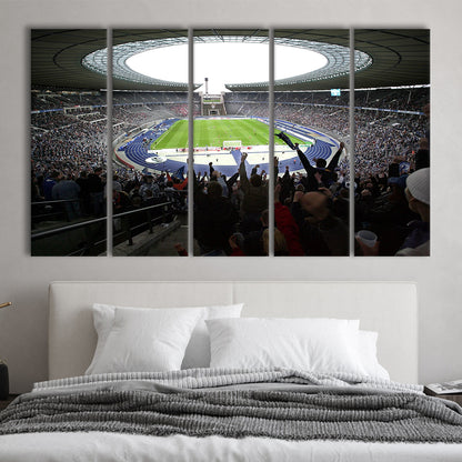 Olympia Stadion Berlin, Stadium Canvas, Sport Art, 5 Panel B, Extra Large Canvas, Canvas Print Wall Art