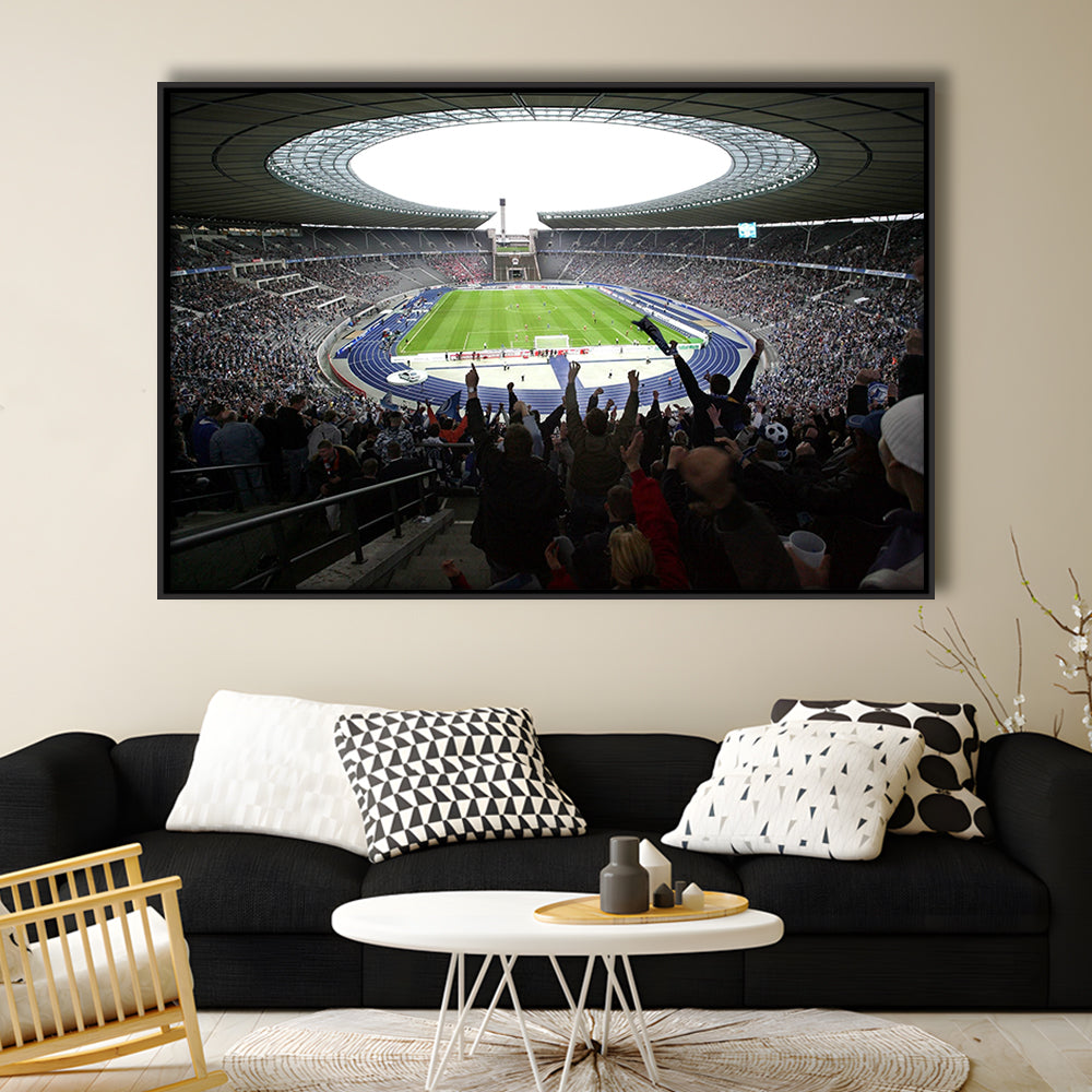 Olympia Stadion Berlin, Stadium Canvas, Sport Art, Framed Canvas Print Wall Art, Floating Frame