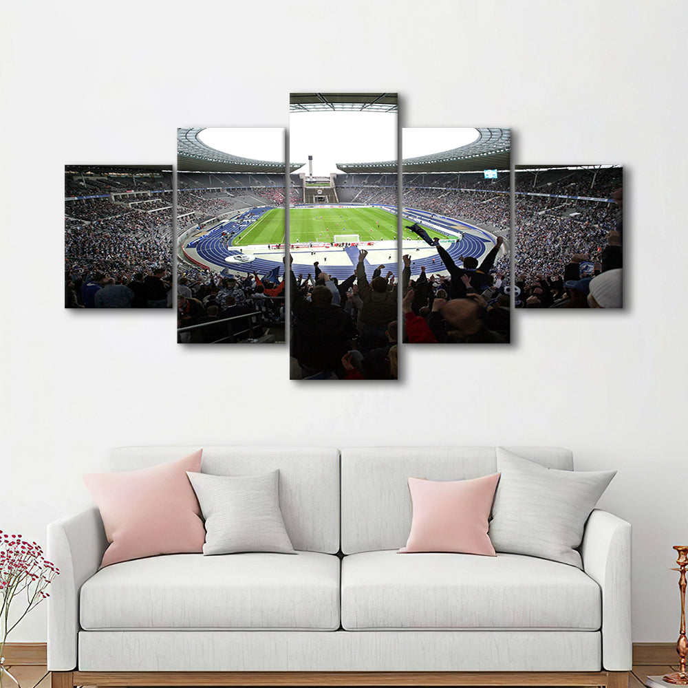 Olympia Stadion Berlin, Stadium Canvas, Sport Art, Gift for him, 5 Panel, Large Canvas, Canvas Print Wall Art