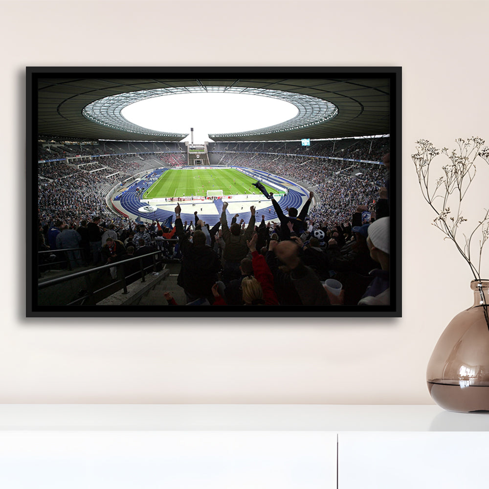 Olympia Stadion Berlin, Stadium Canvas, Sport Art, Framed Canvas Print Wall Art, Floating Frame